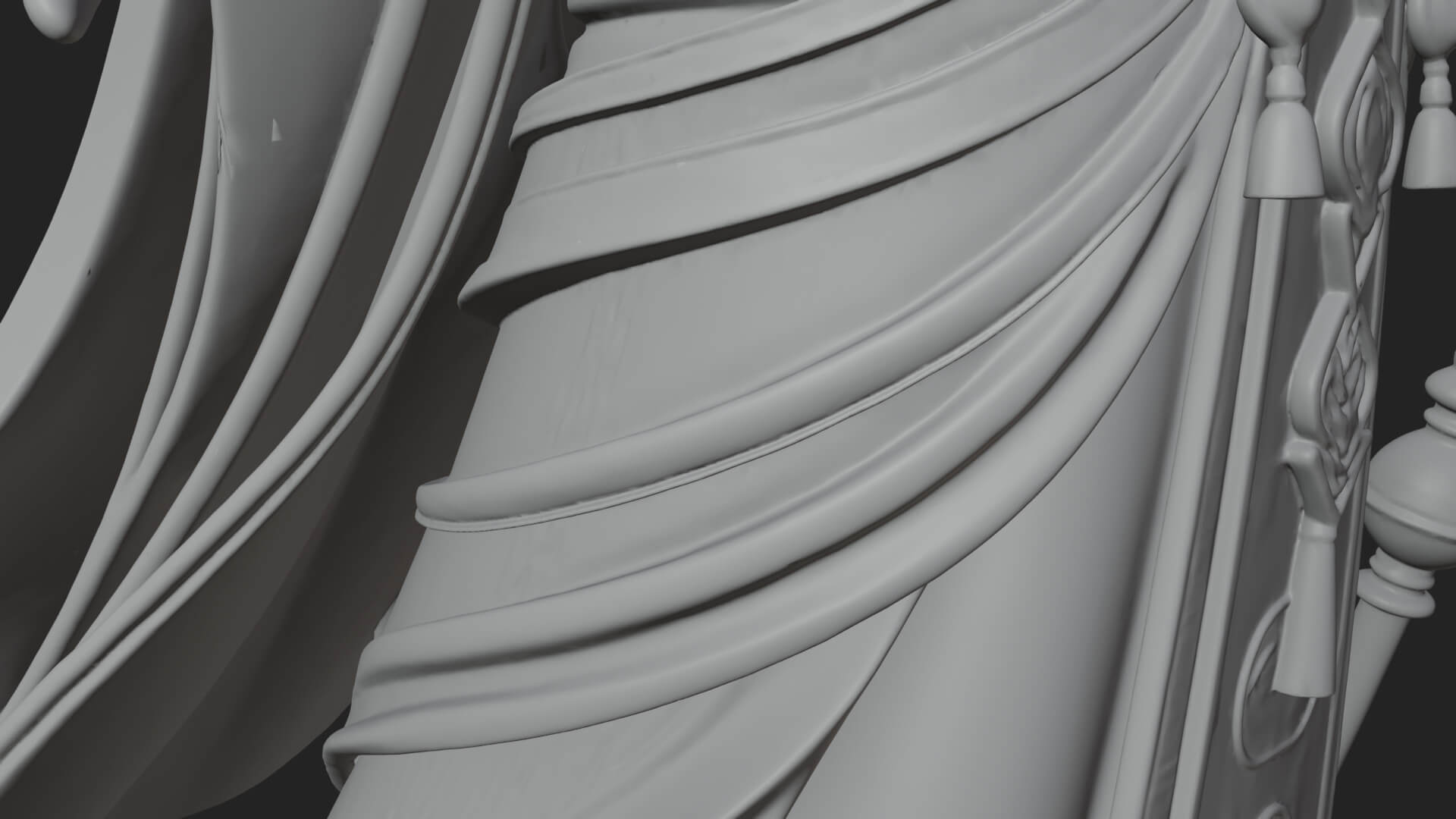 Elven Queen Statue Design 25 3D Print Model 3D Model