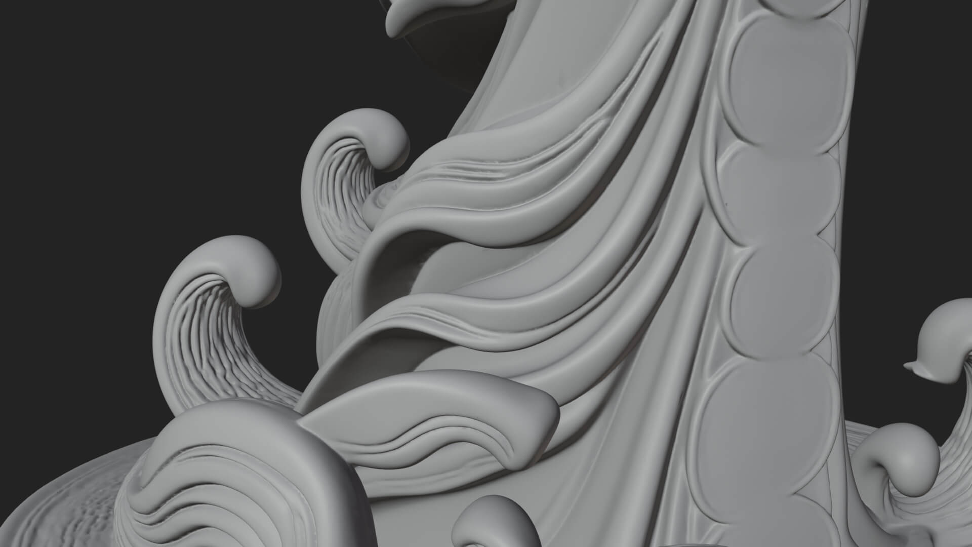 Elven Queen Statue Design 27 3D Print Model 3D Model