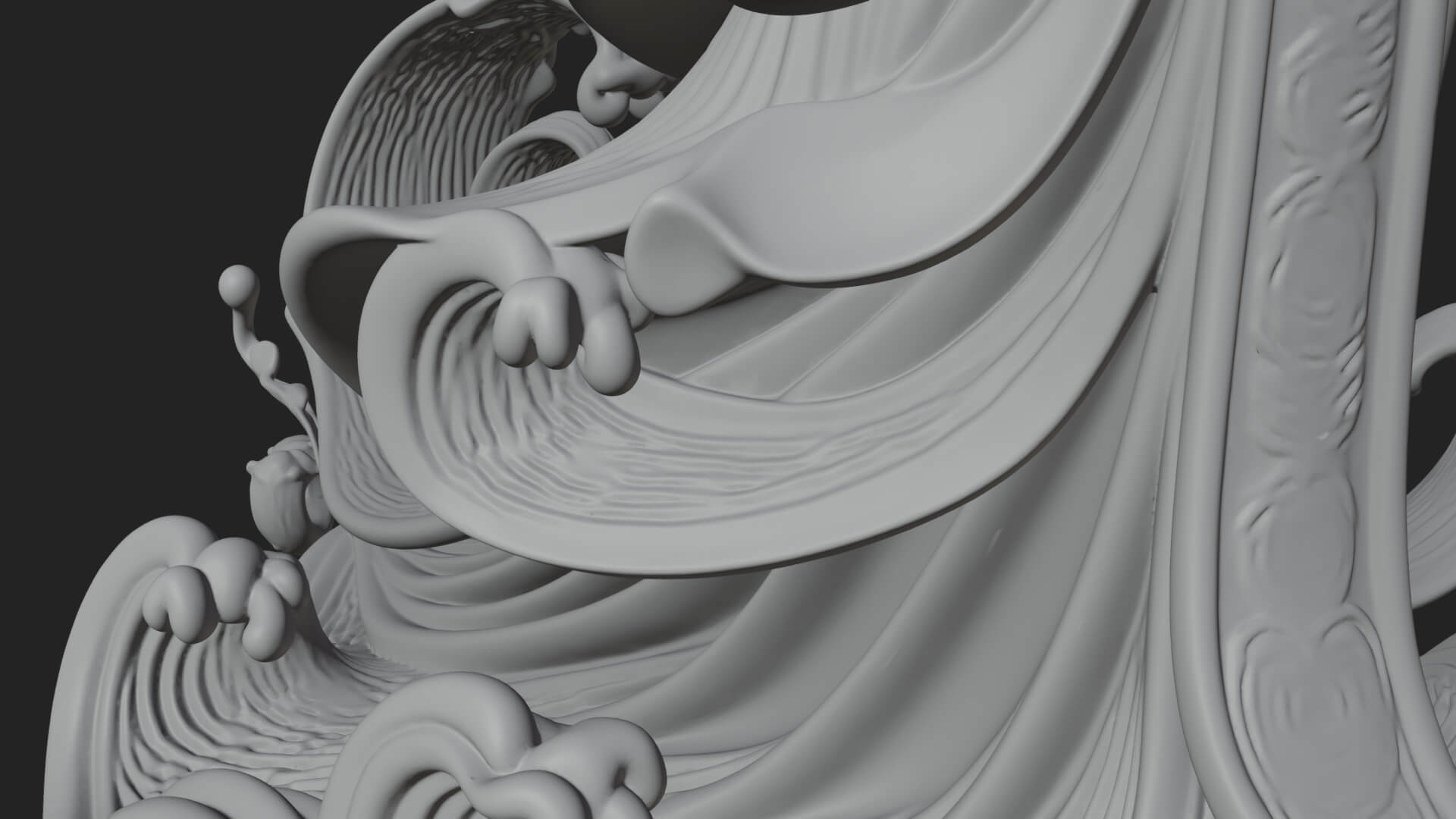 Elven Queen Statue Design 30 3D Print Model 3D Model