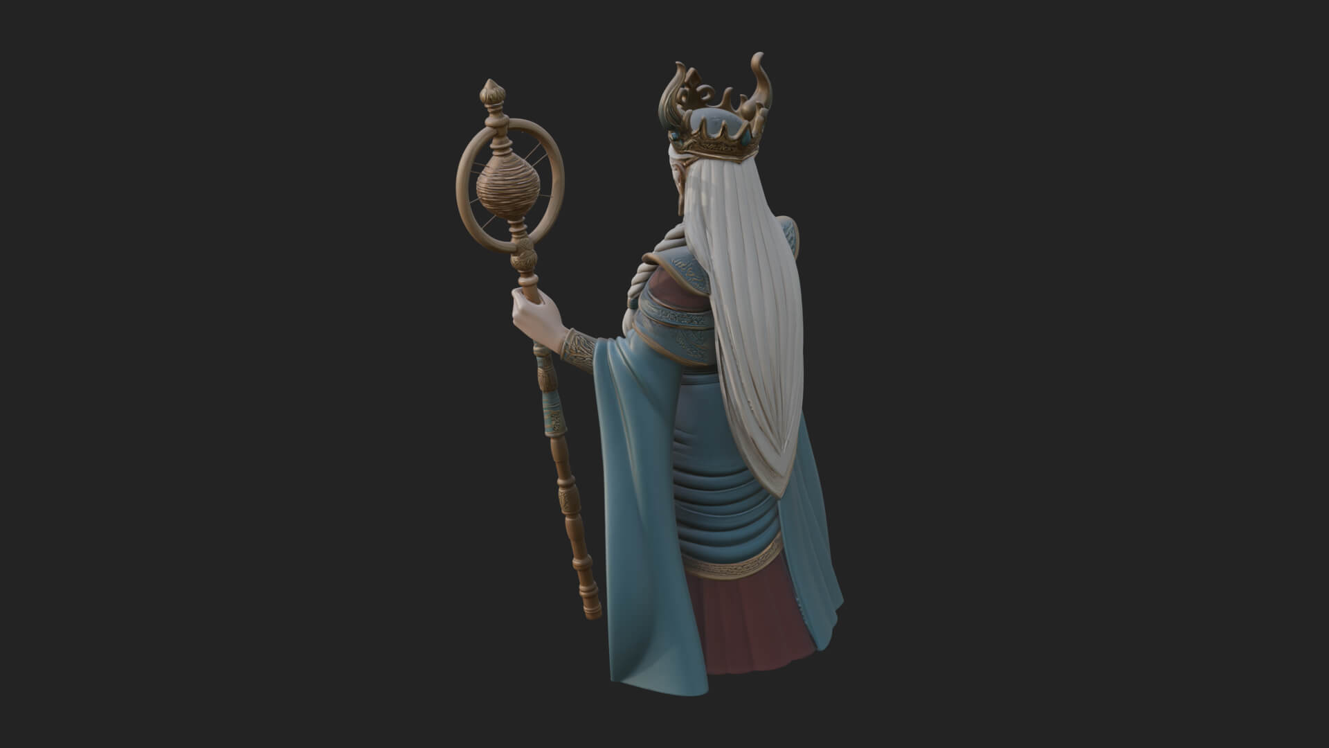 Elven Queen Statue Design 31 3D Print Model 3D Model