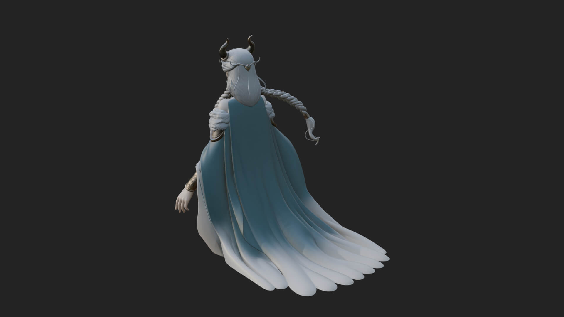 Elven Queen Statue Design 32 3D Print Model 3D Model