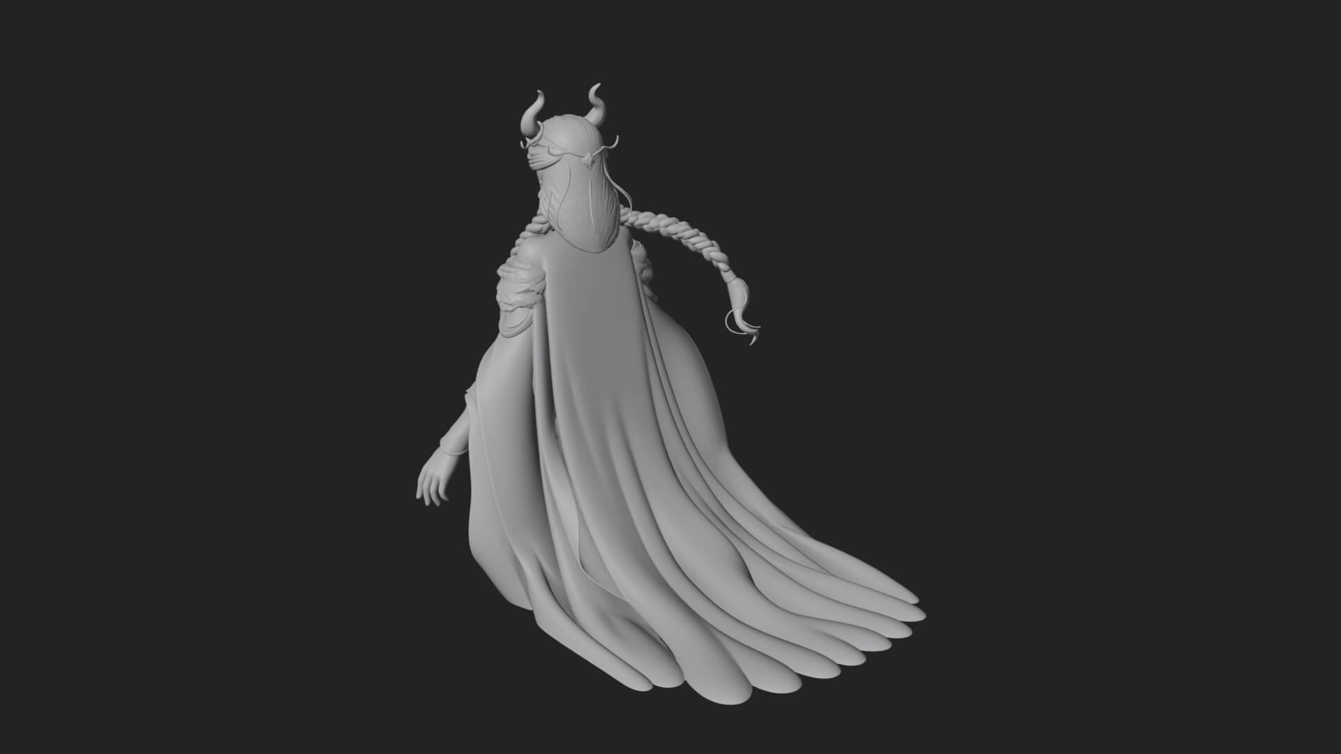 Elven Queen Statue Design 32 3D Print Model 3D Model