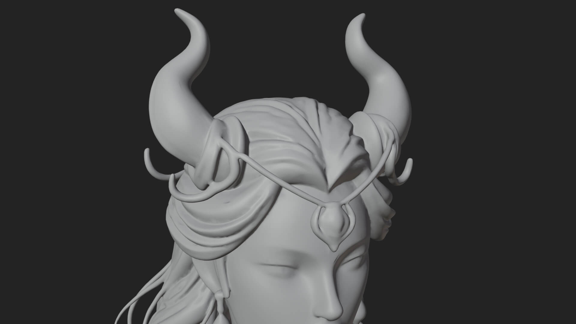 Elven Queen Statue Design 32 3D Print Model 3D Model