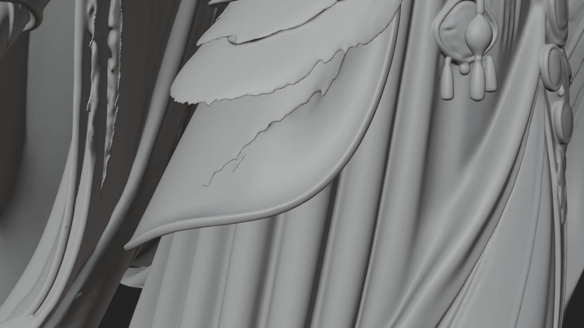 Elven Queen Statue Design 32 3D Print Model 3D Model