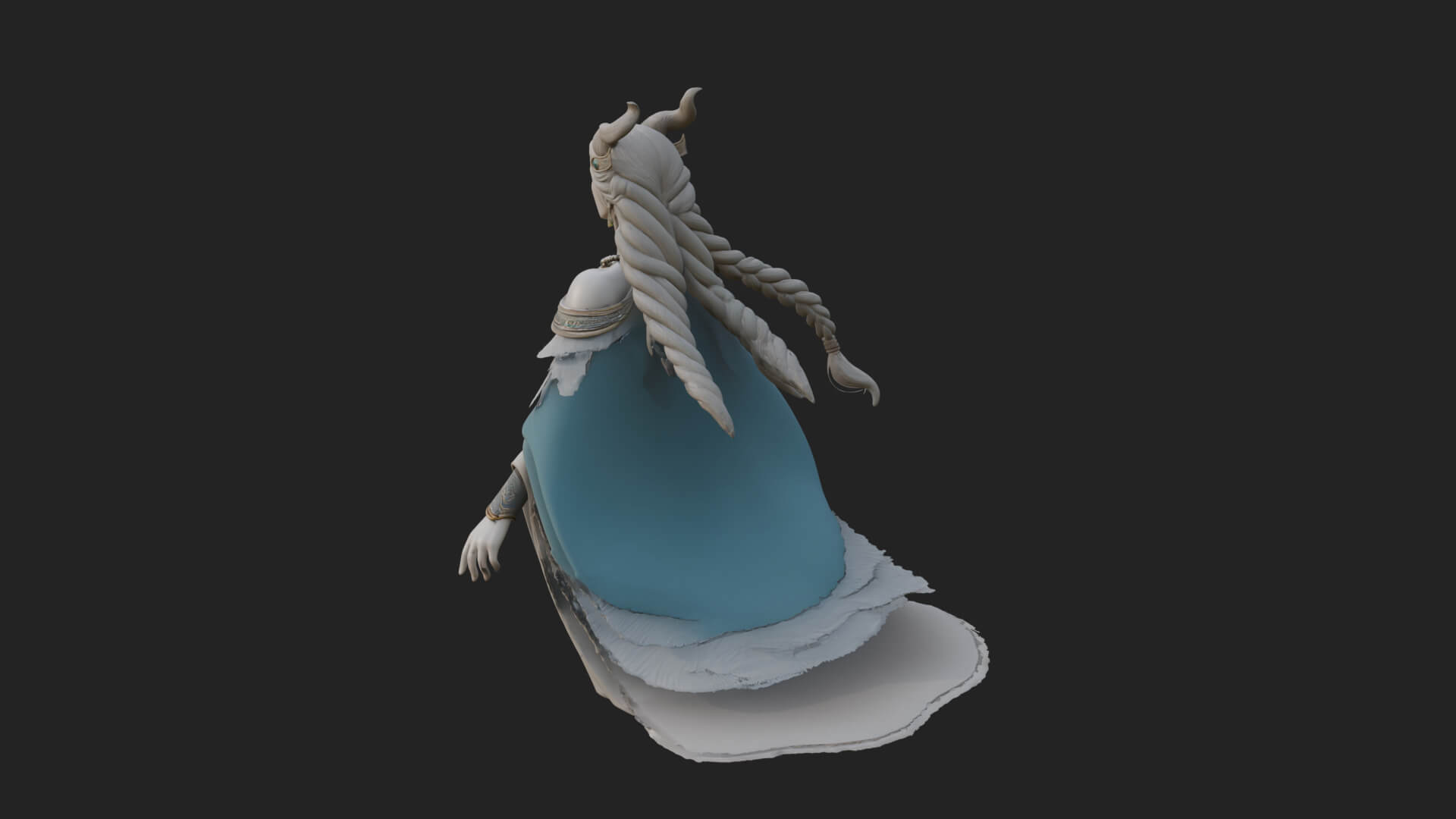 Elven Queen Statue Design 33 3D Print Model 3D Model