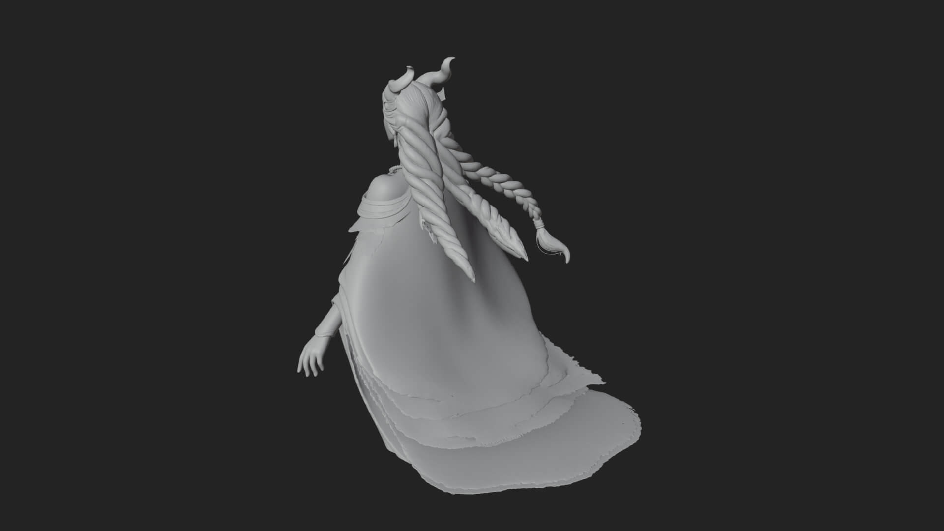 Elven Queen Statue Design 33 3D Print Model 3D Model