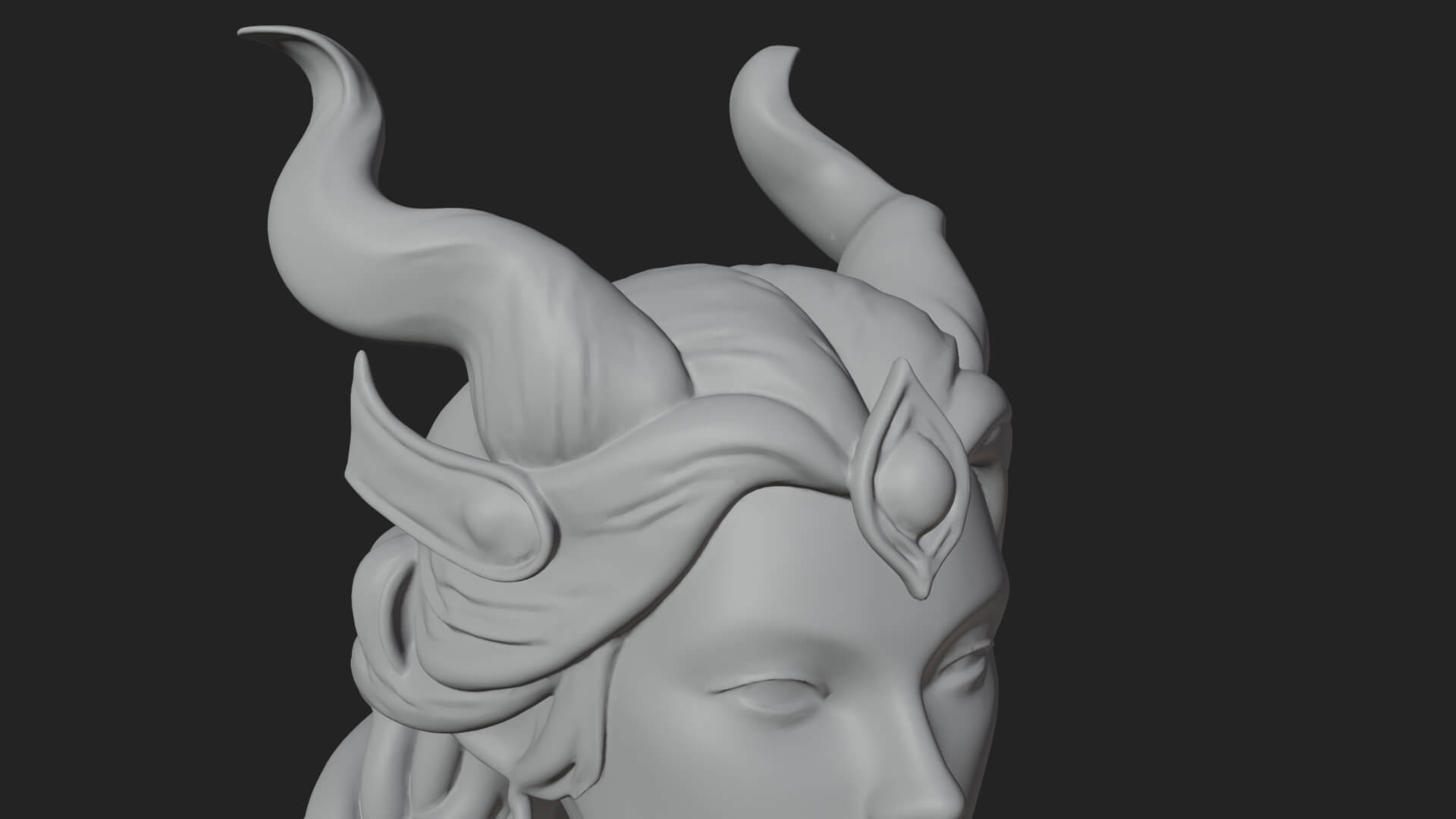Elven Queen Statue Design 33 3D Print Model 3D Model