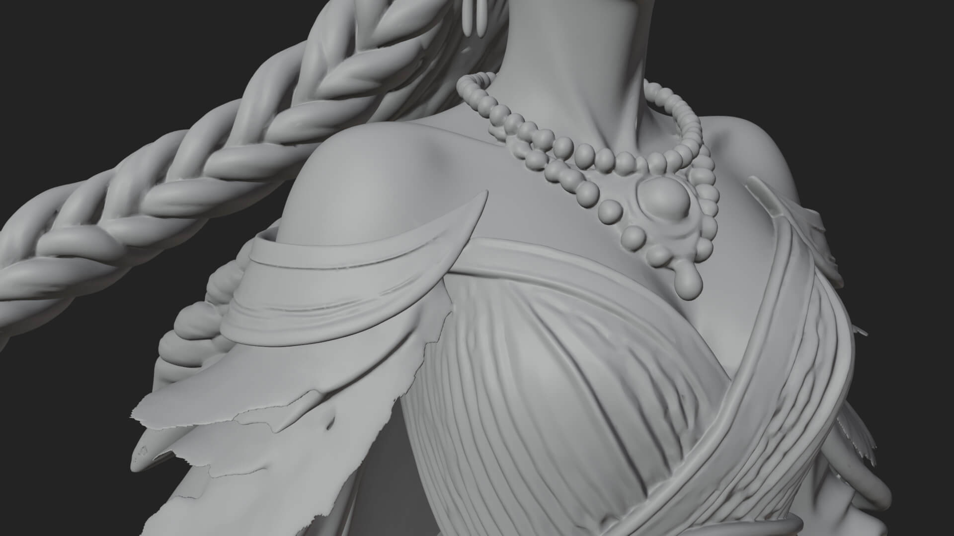 Elven Queen Statue Design 33 3D Print Model 3D Model