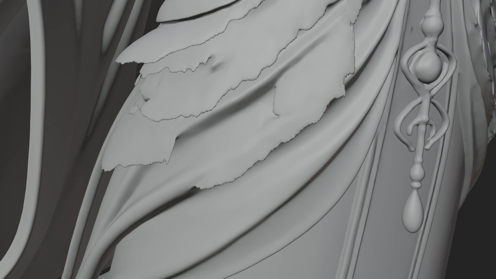 Elven Queen Statue Design 33 3D Print Model 3D Model