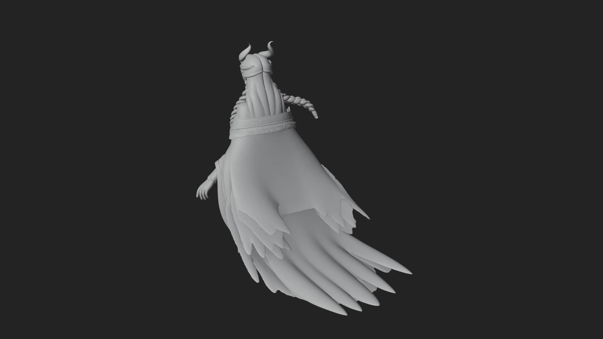 Elven Queen Statue Design 34 3D Print Model 3D Model