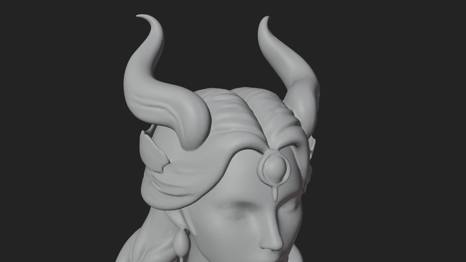 Elven Queen Statue Design 34 3D Print Model 3D Model