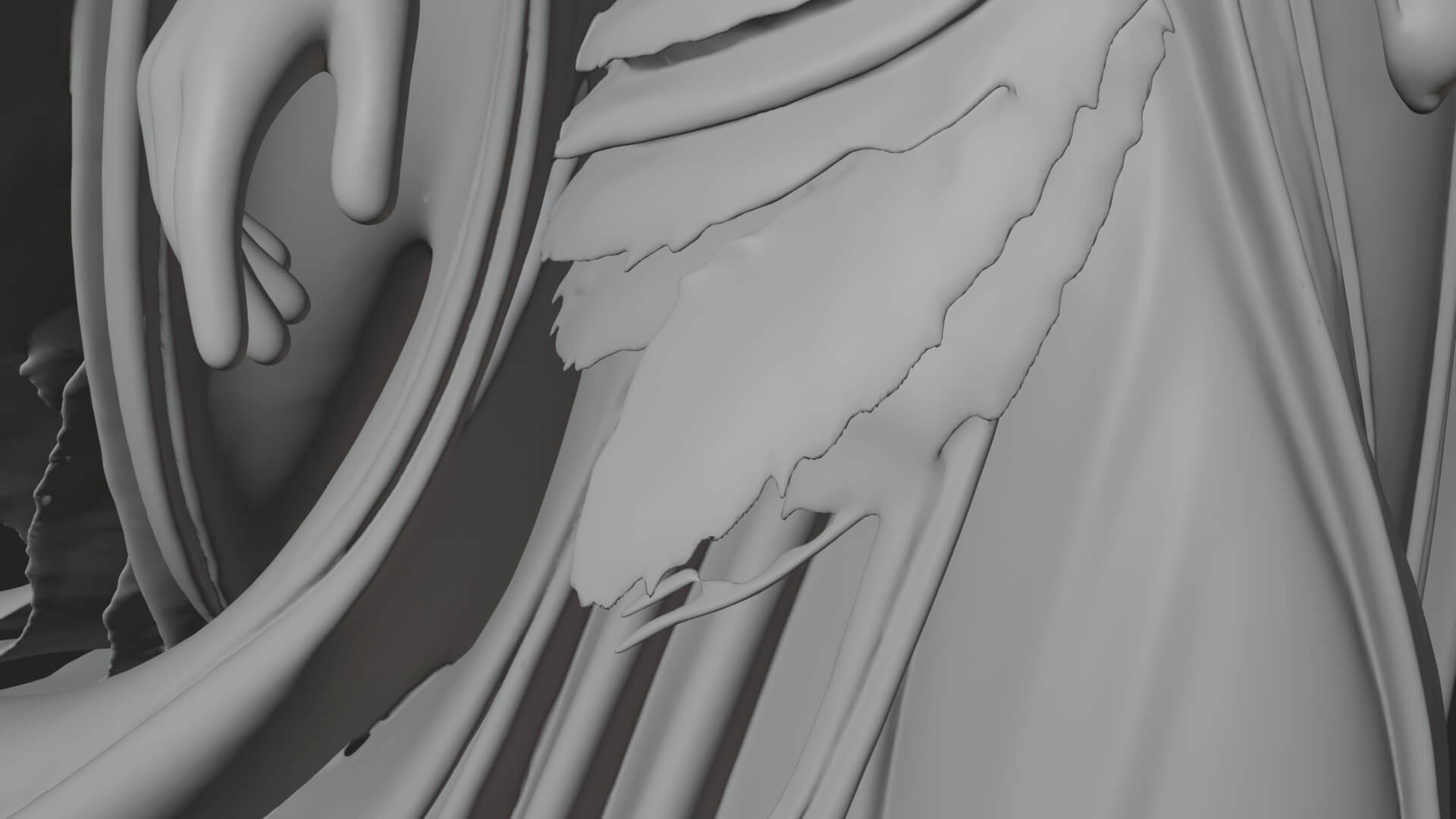 Elven Queen Statue Design 34 3D Print Model 3D Model