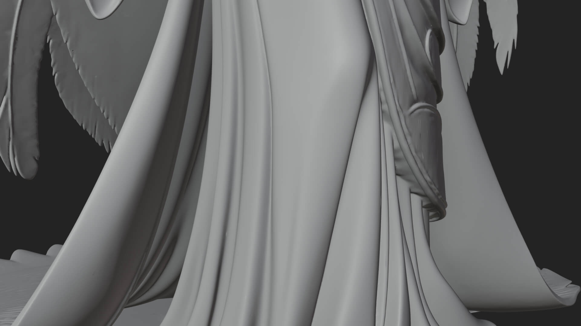 Elven Queen Statue Design 35 3D Print Model 3D Model
