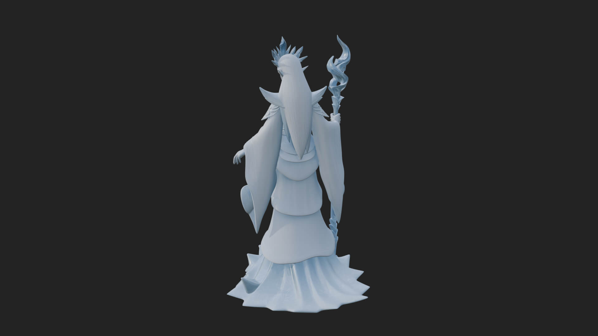 Elven Queen Statue Design 7 3D Print Model 3D Model