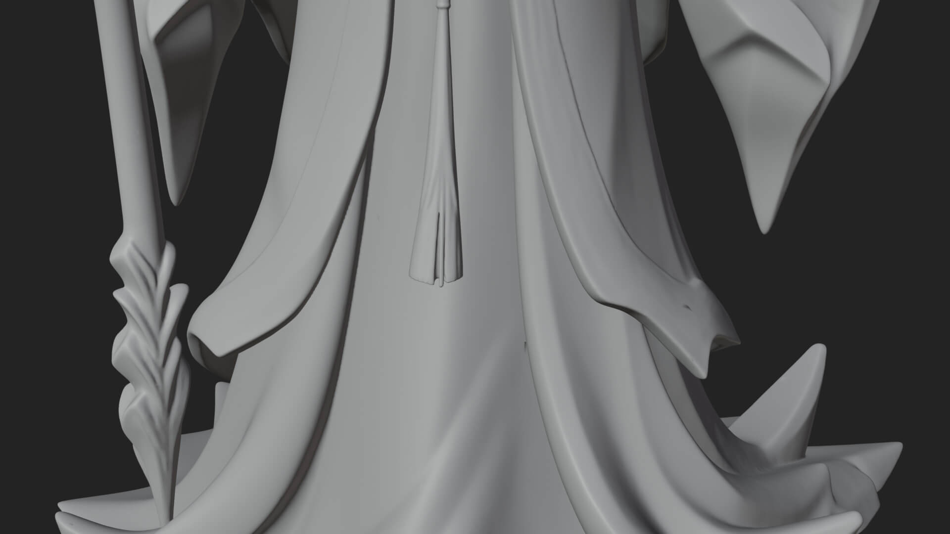 Elven Queen Statue Design 7 3D Print Model 3D Model
