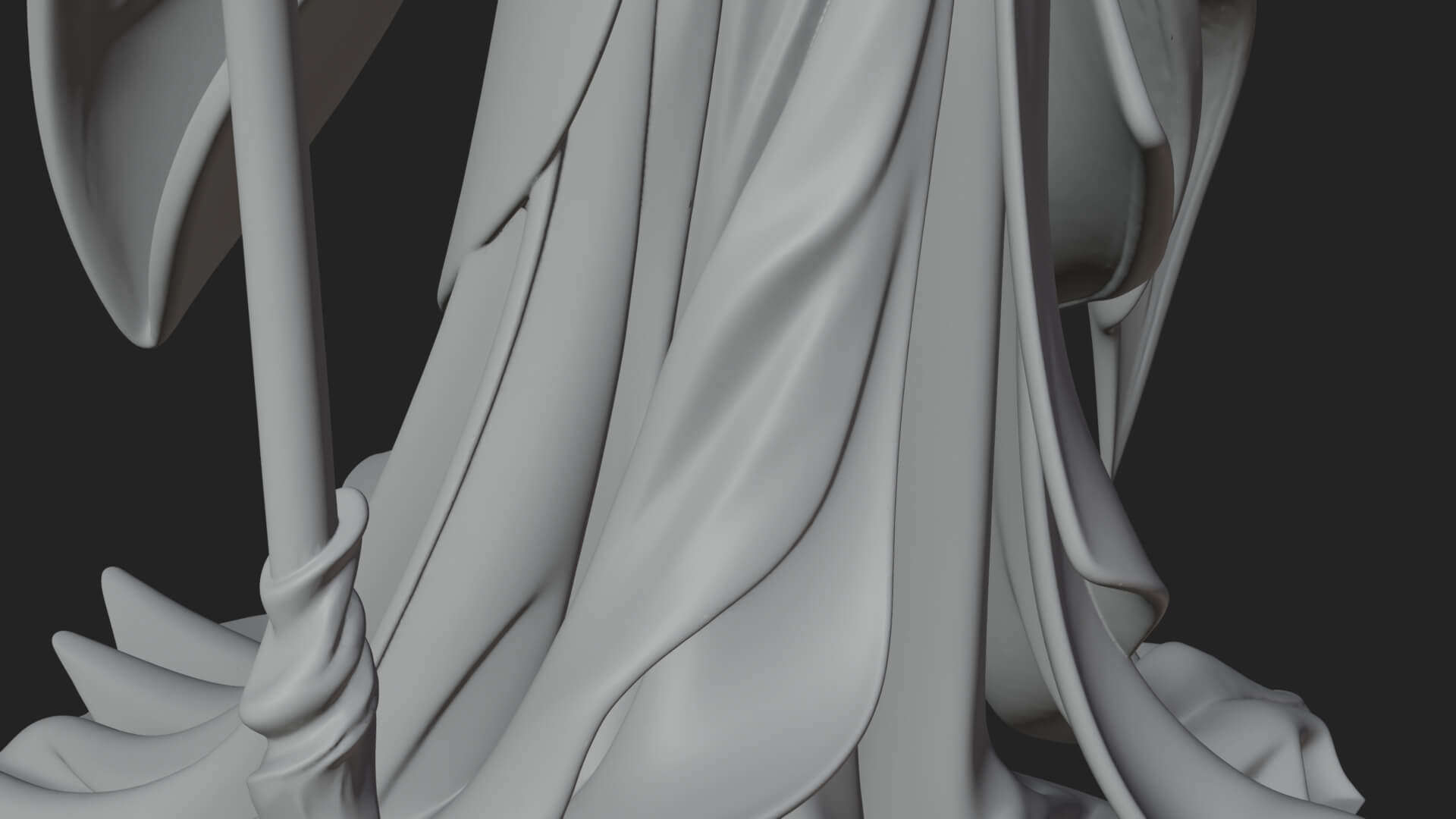 Elven Queen Statue Design 9 3D Print Model 3D Model