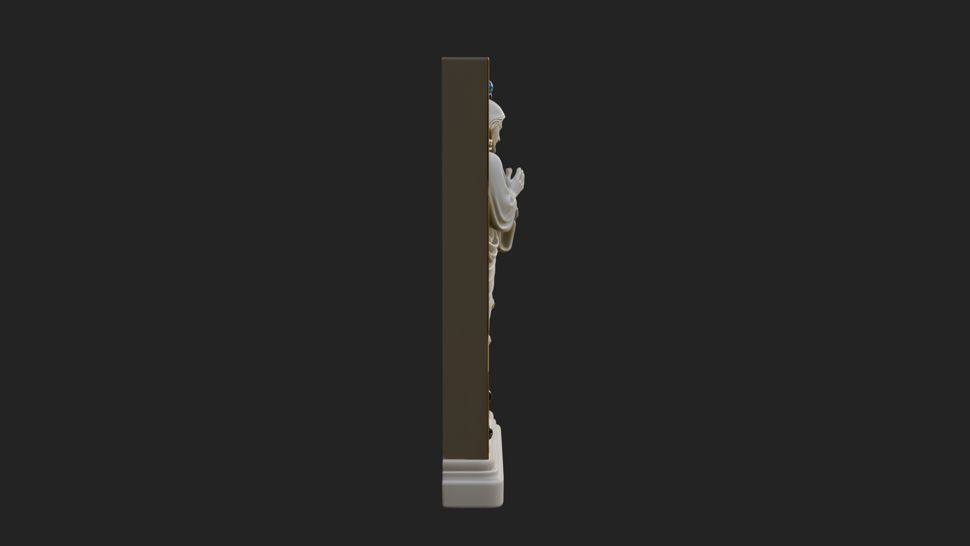 Embracing Couple Relief Plaque Design 1 3D Print Model 3D Model