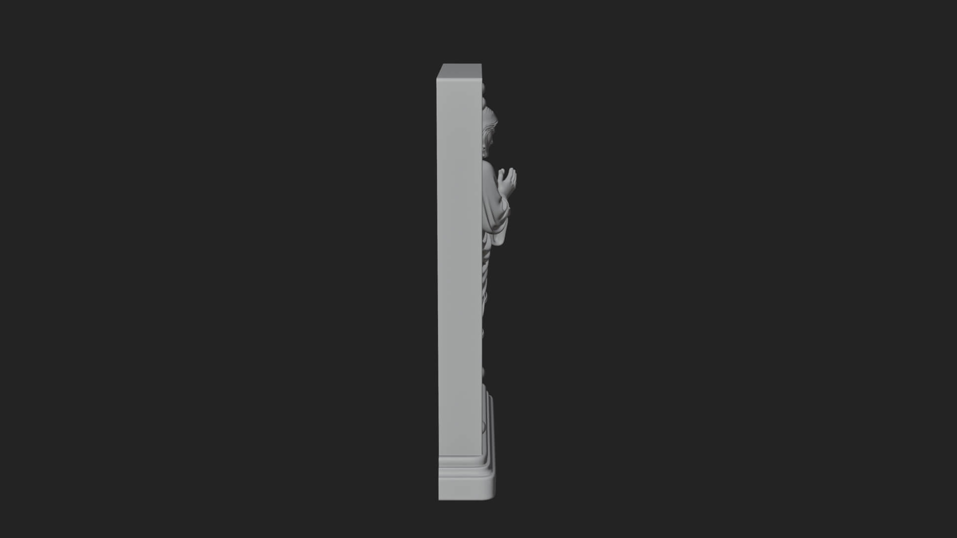 Embracing Couple Relief Plaque Design 1 3D Print Model 3D Model