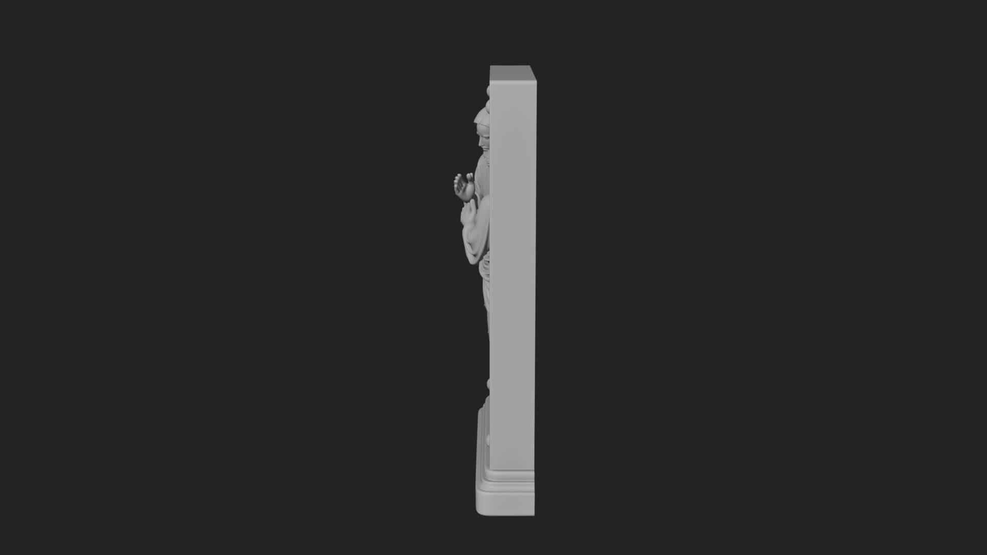 Embracing Couple Relief Plaque Design 1 3D Print Model 3D Model