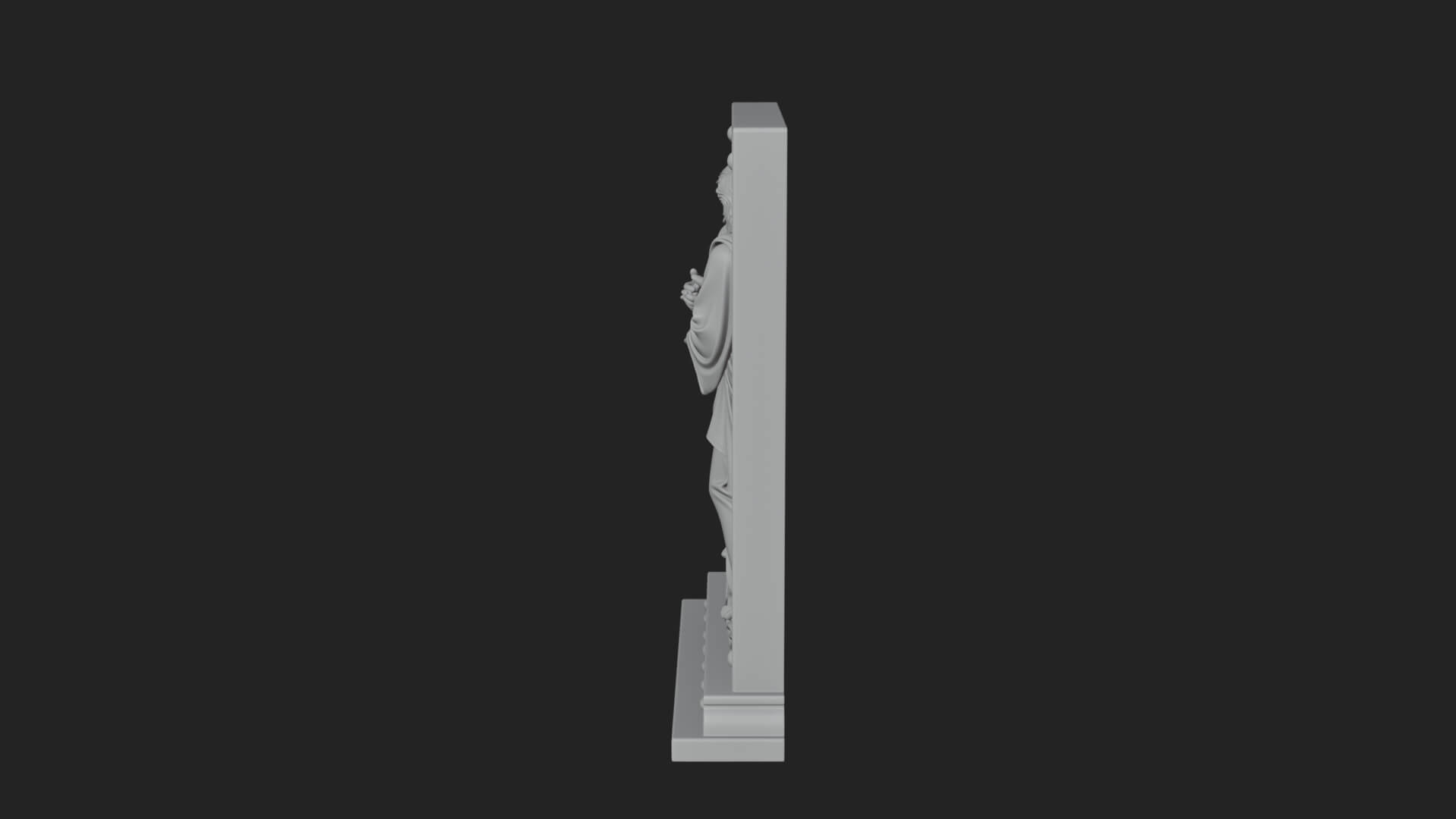 Embracing Couple Relief Plaque Design 2 3D Print Model 3D Model
