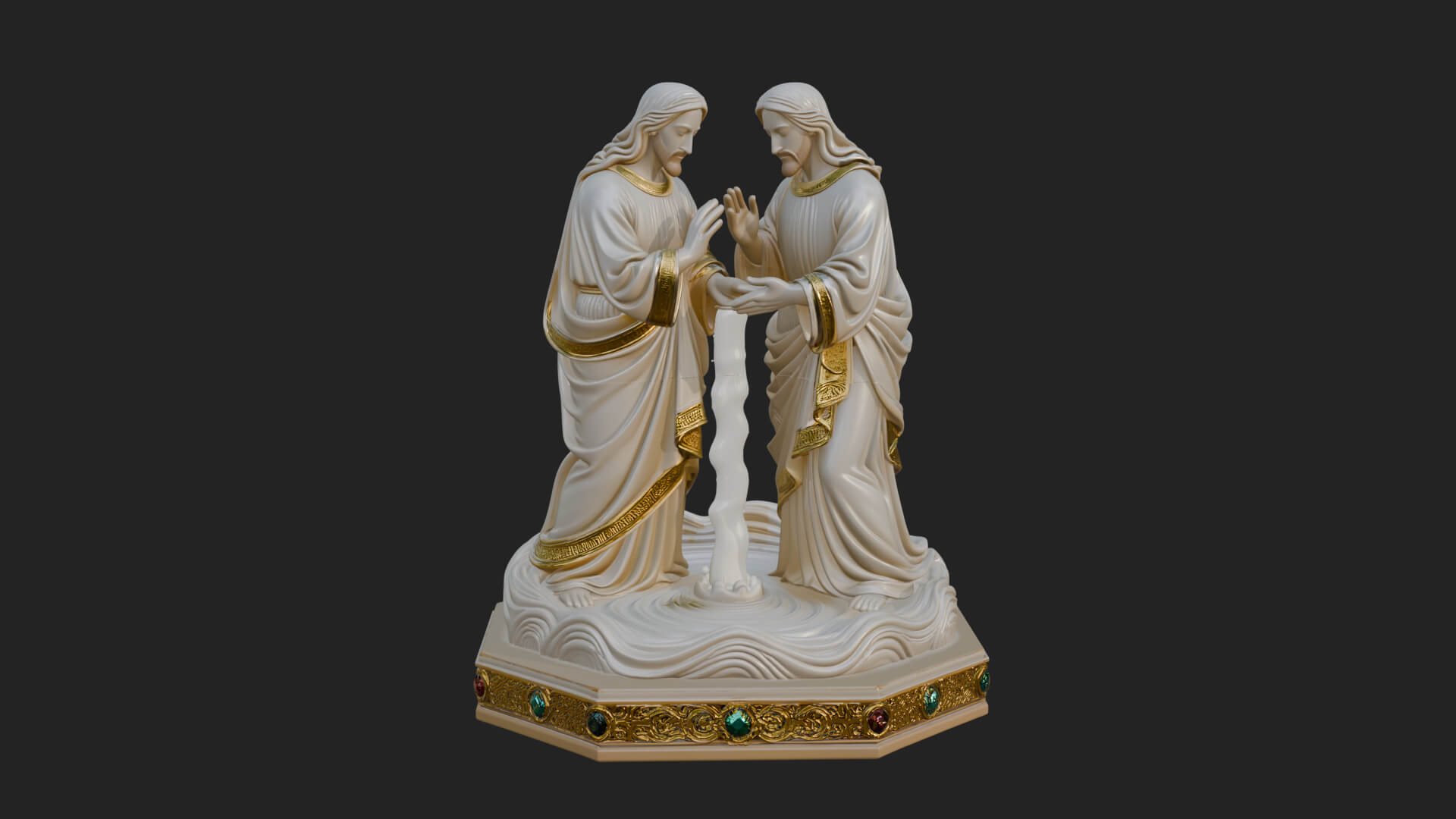Embracing Couple Statue Design 1 3D Print Model 3D Model