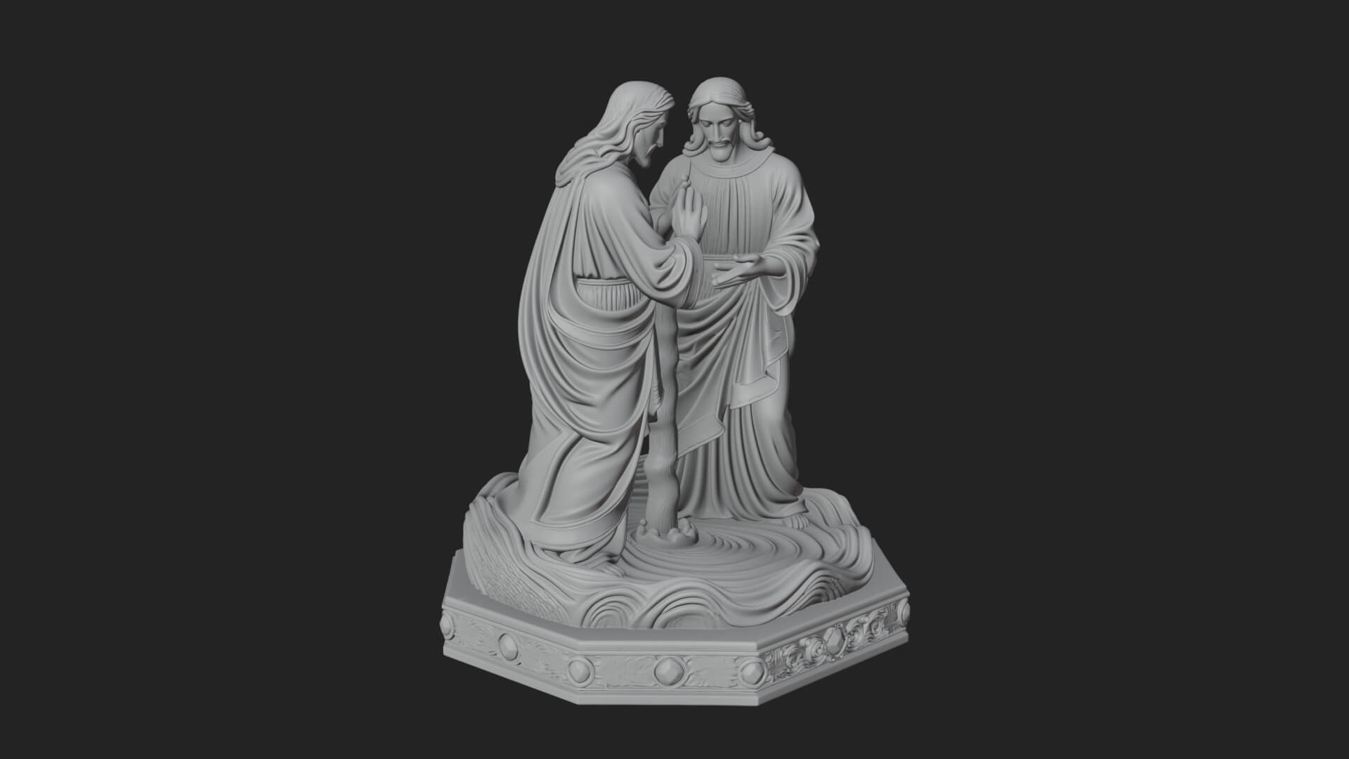 Embracing Couple Statue Design 1 3D Print Model 3D Model