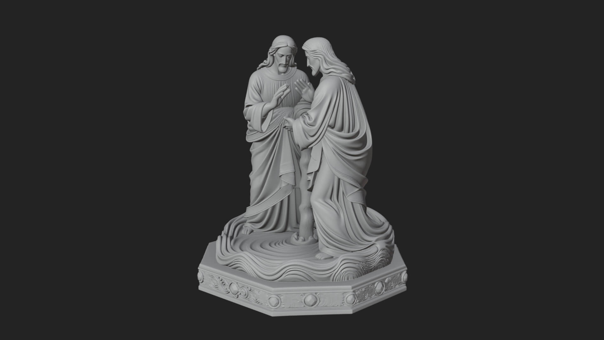 Embracing Couple Statue Design 1 3D Print Model 3D Model