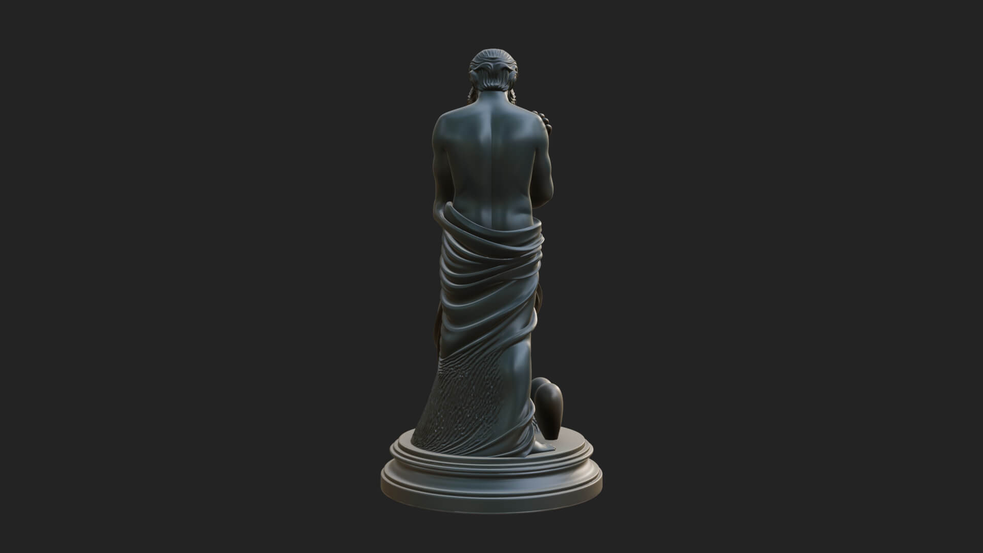Embracing Lovers Couple Statue Design 2 3D Print Model 3D Model
