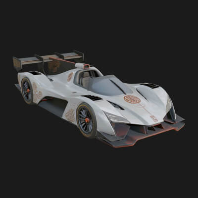 Endurance Prototype Race Car Model Design 2 3D Print