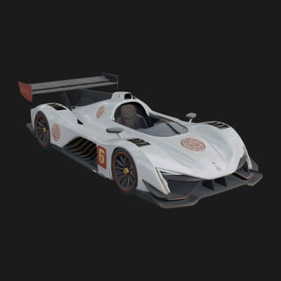 Endurance Prototype Race Car Model Design 3 3D Print