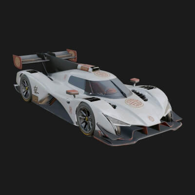 Endurance Prototype Race Car Model Design 4 3D Print