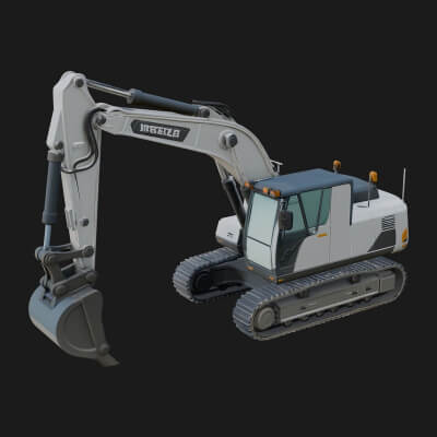 Excavator Model Design 14 3D Print Model