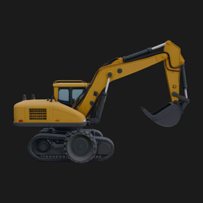 Excavator Model Design 16 3D Print Model