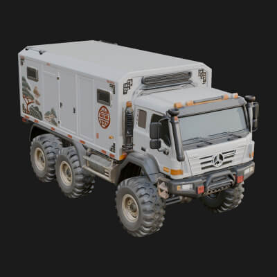 Expedition Box Truck Model Design 3 3D Print Model