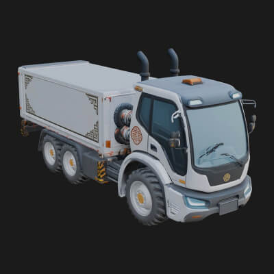 Expedition Box Truck Model Design 4 3D Print Model