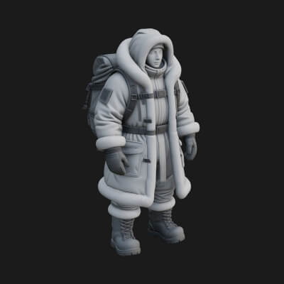 Explorer Man Statue Design 13 3D Print Model