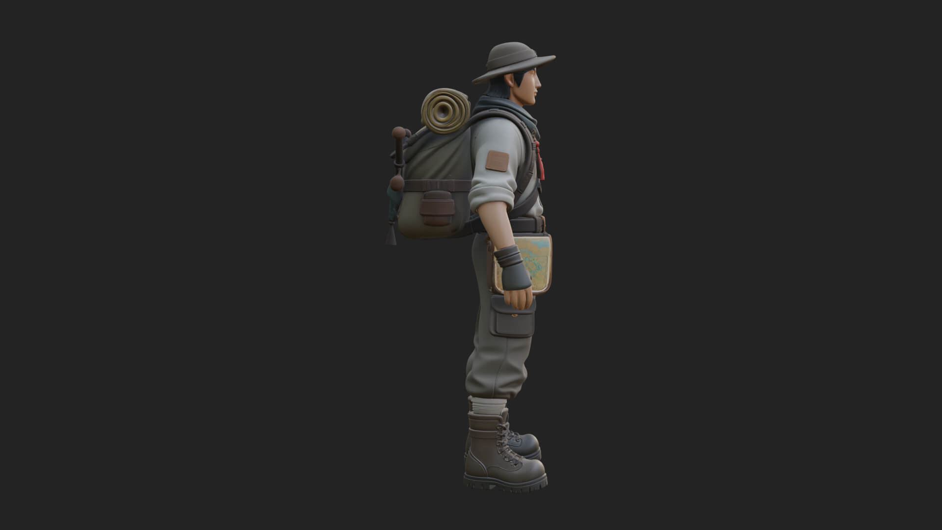 Explorer Man Statue Design 15 3D Print Model 3D Model