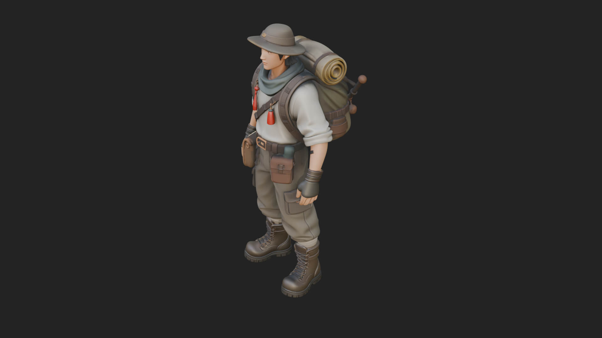 Explorer Man Statue Design 15 3D Print Model 3D Model