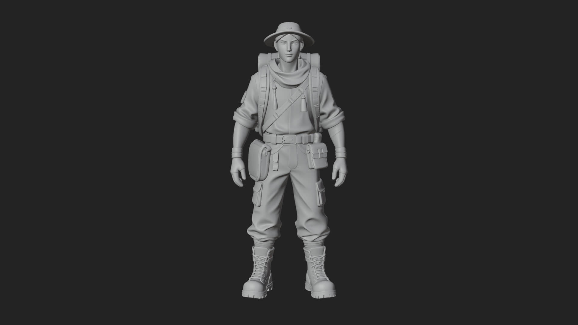 Explorer Man Statue Design 15 3D Print Model 3D Model