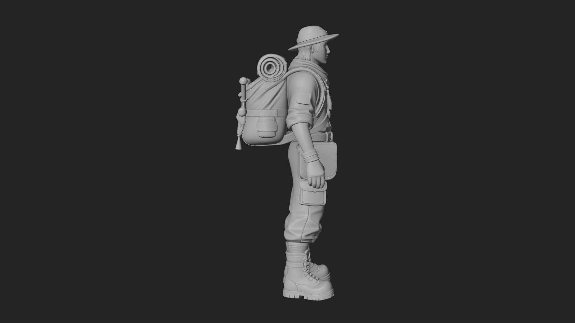 Explorer Man Statue Design 15 3D Print Model 3D Model