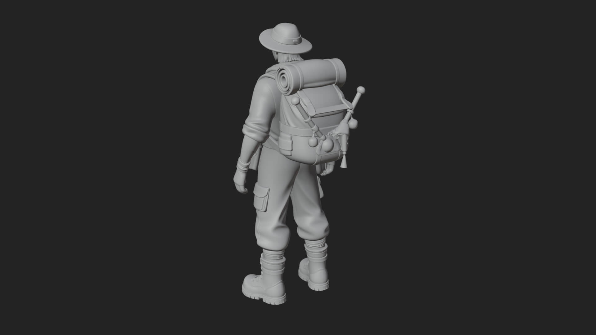 Explorer Man Statue Design 15 3D Print Model 3D Model