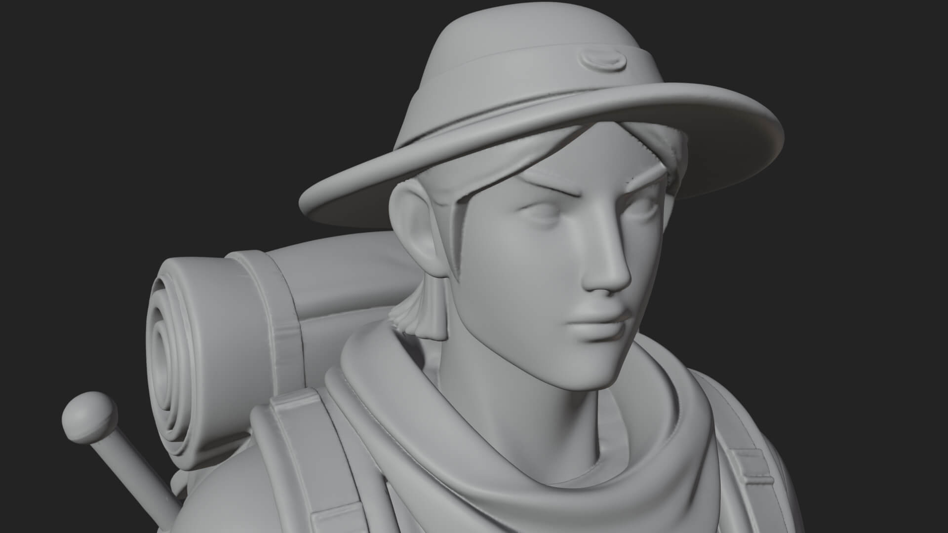 Explorer Man Statue Design 15 3D Print Model 3D Model