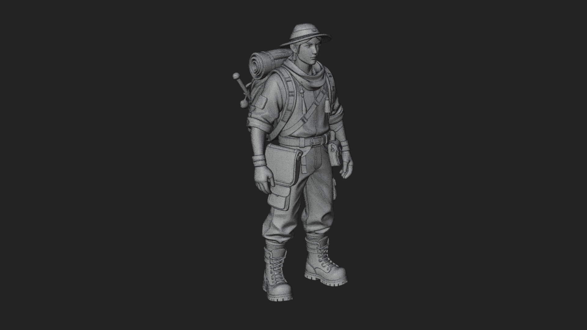 Explorer Man Statue Design 15 3D Print Model 3D Model