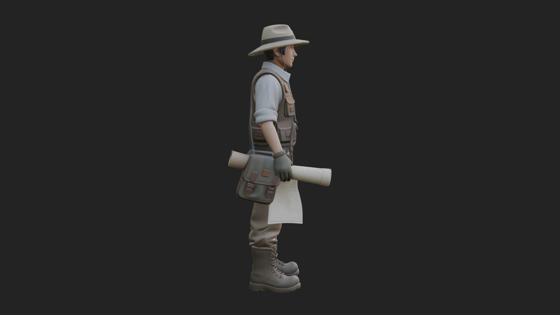 Explorer Man Statue Design 16 3D Print Model 3D Model