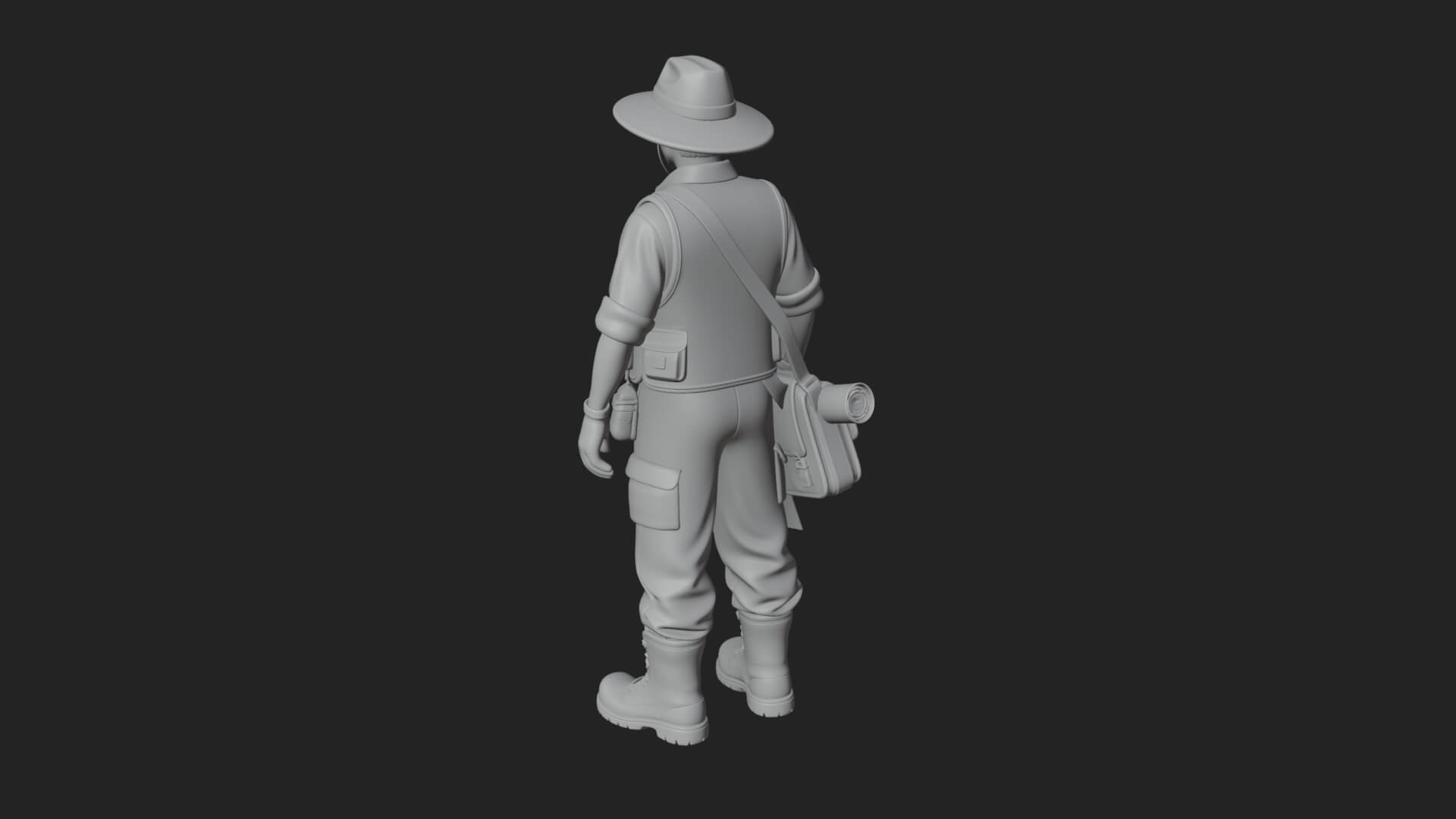 Explorer Man Statue Design 16 3D Print Model 3D Model