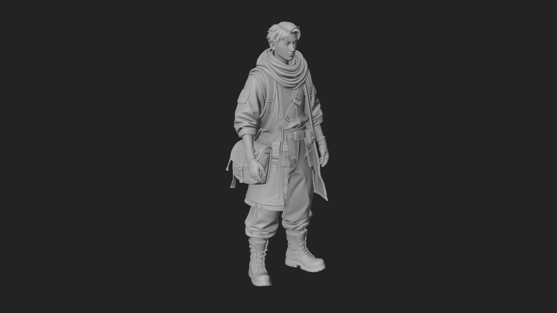 Explorer Man Statue Design 17 3D Print Model 3D Model