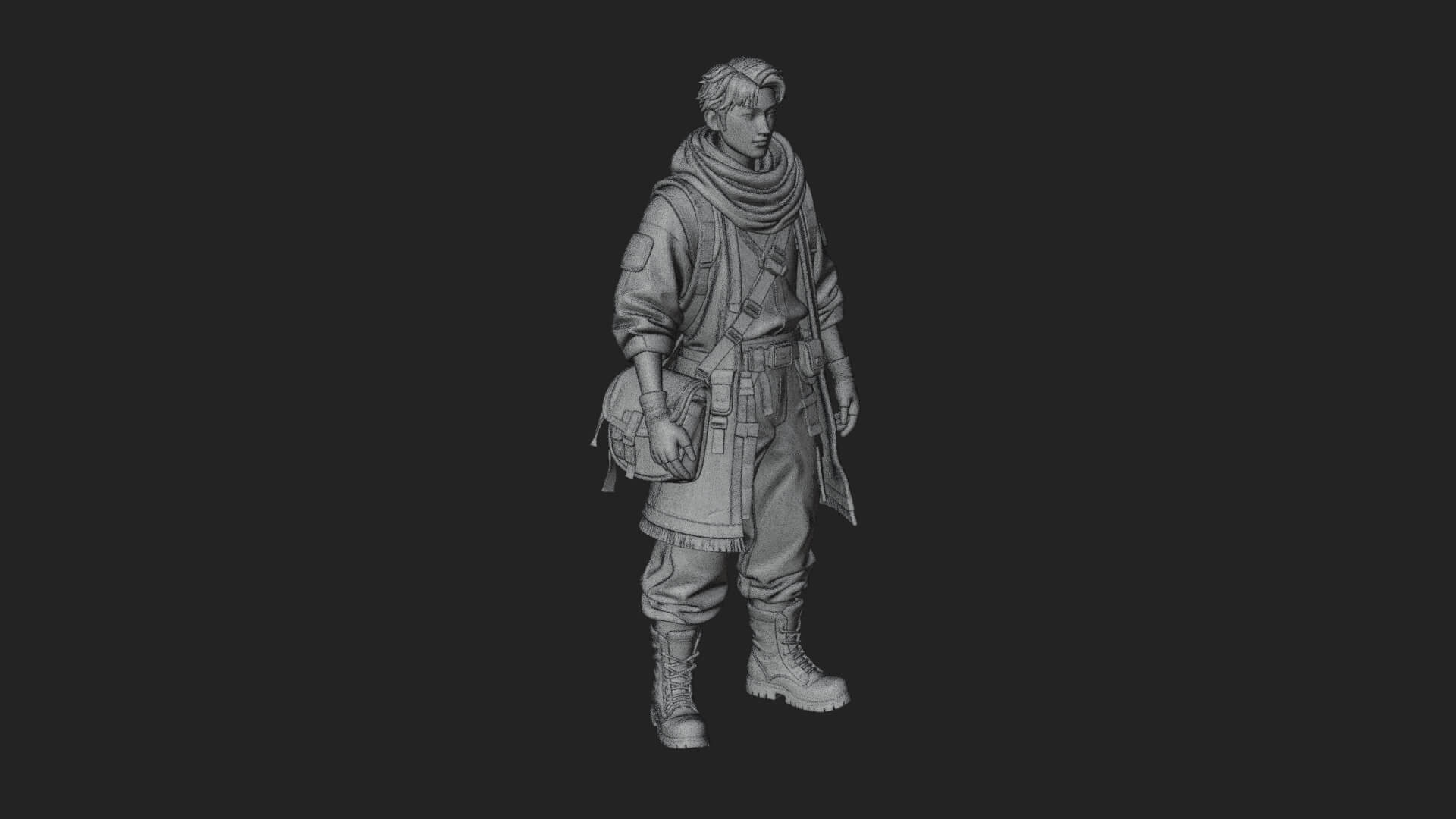 Explorer Man Statue Design 17 3D Print Model 3D Model