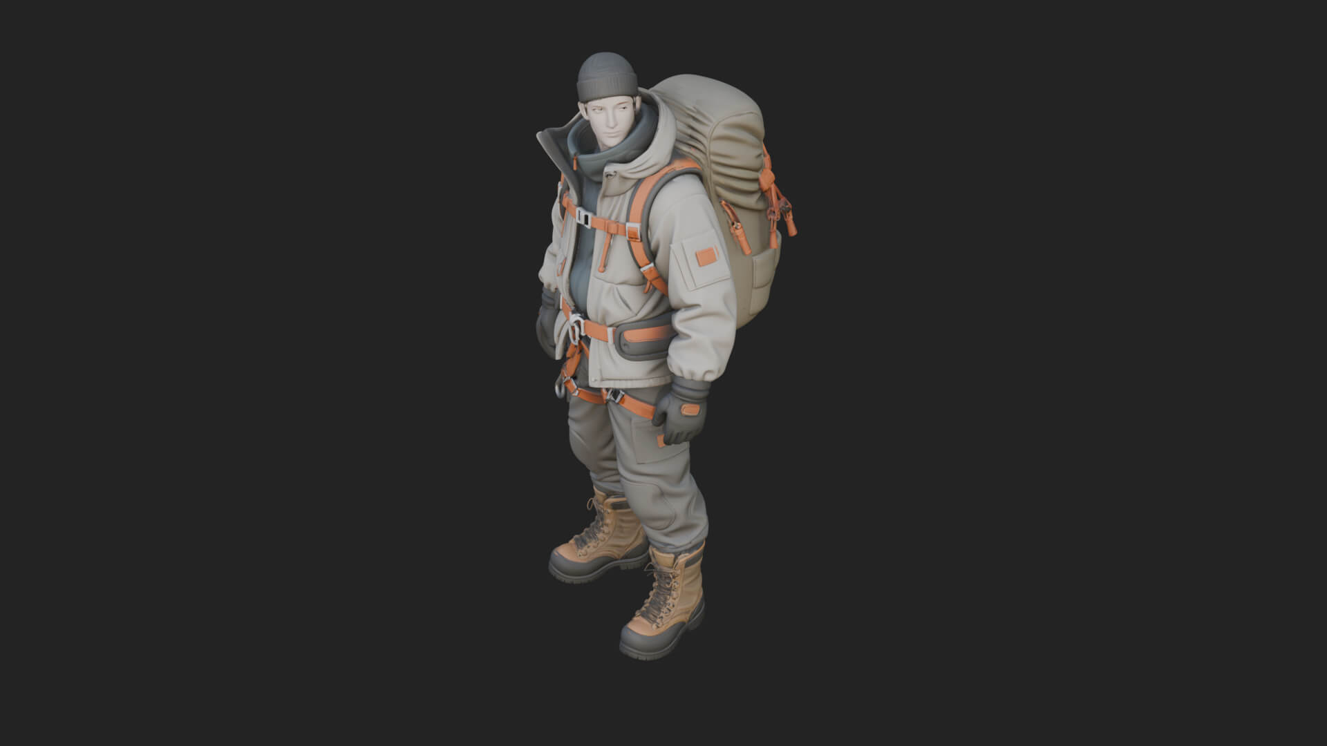 Explorer Man Statue Design 18 3D Print Model 3D Model