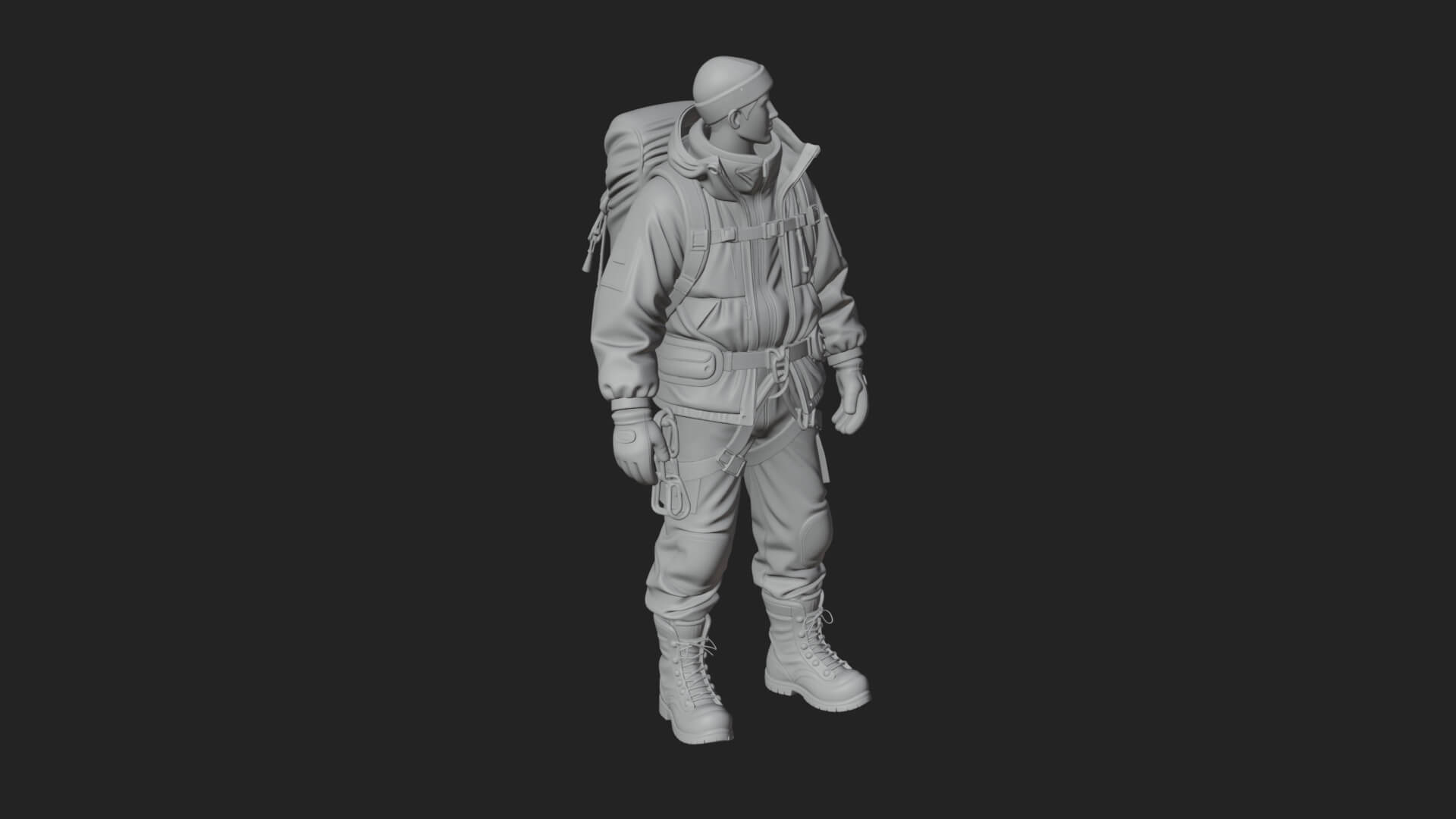 Explorer Man Statue Design 18 3D Print Model 3D Model