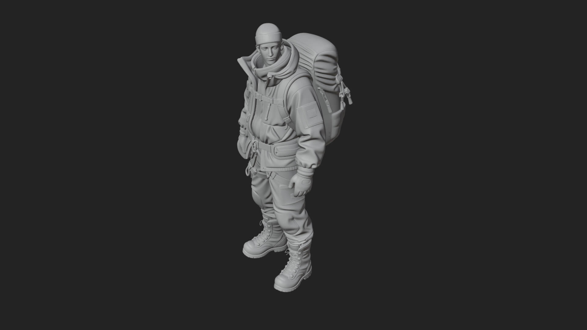 Explorer Man Statue Design 18 3D Print Model 3D Model
